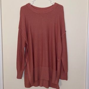 Pink oversized Aerie knit sweater